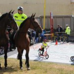 Pred prešovskou väznicou hliadkovali policajti aj na koňoch