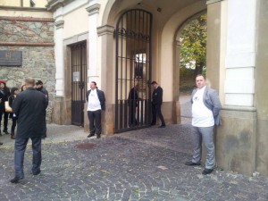 Richard Vašečka (vľavo) a Branislav Škripek pri Viedenskej bráne