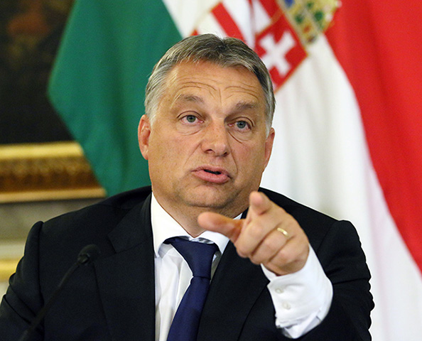 Na snímke maďarský premiér Viktor Orbán