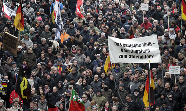 Germany Refugees Protest
