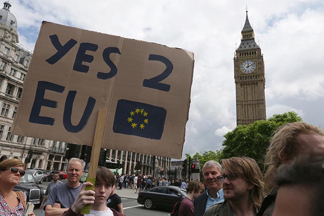 Demonštrácia proti brexitu