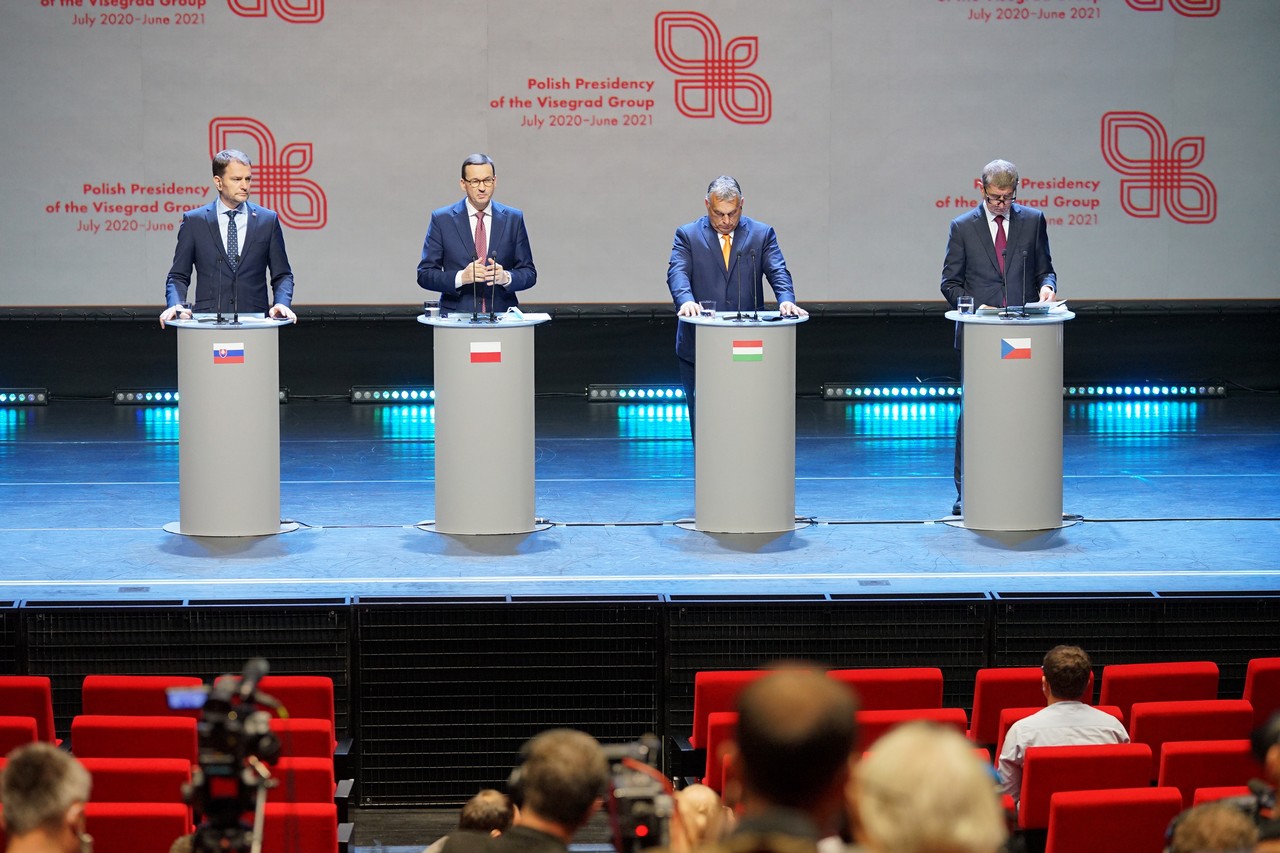 Igor Matovič, Mateusz Morawiecki, Viktor Orbán, Andrej Babiš