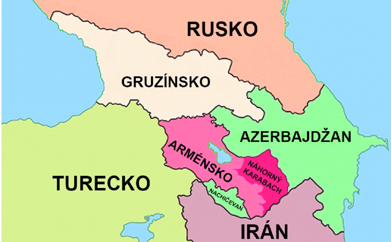 mapa Náhorný Karabach