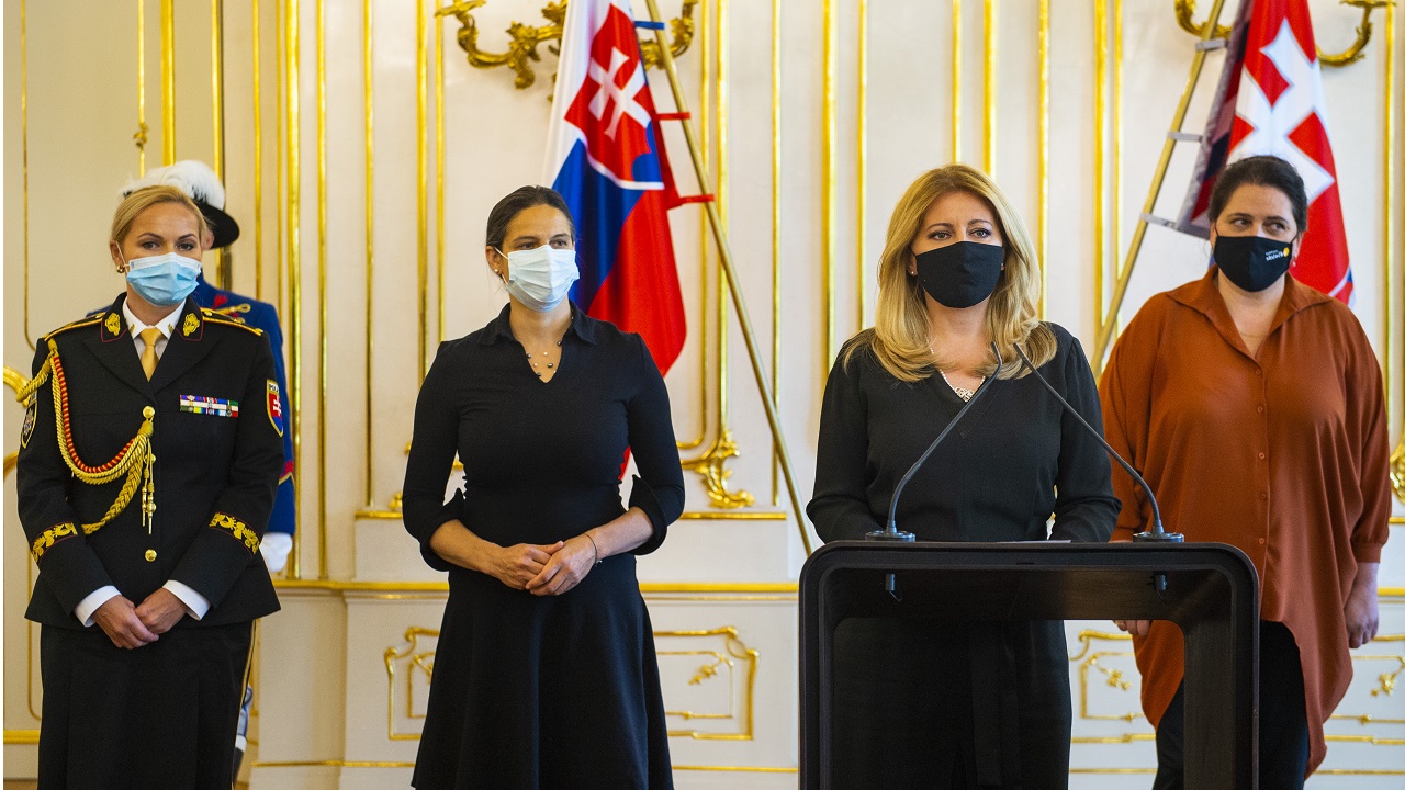 Zuzana Čaputová, Mariana Kováčová, Mária Kolíková a Jana Maškarová