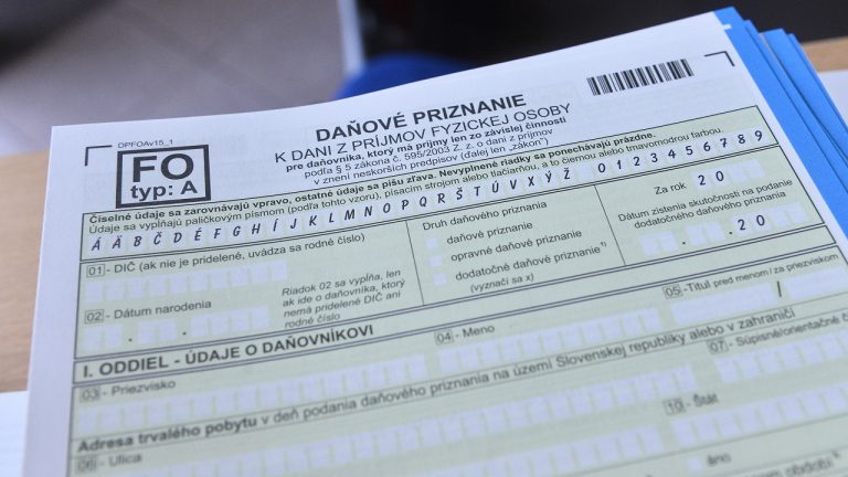 daňové priznanie k dani z príjmov fyzických osôb
