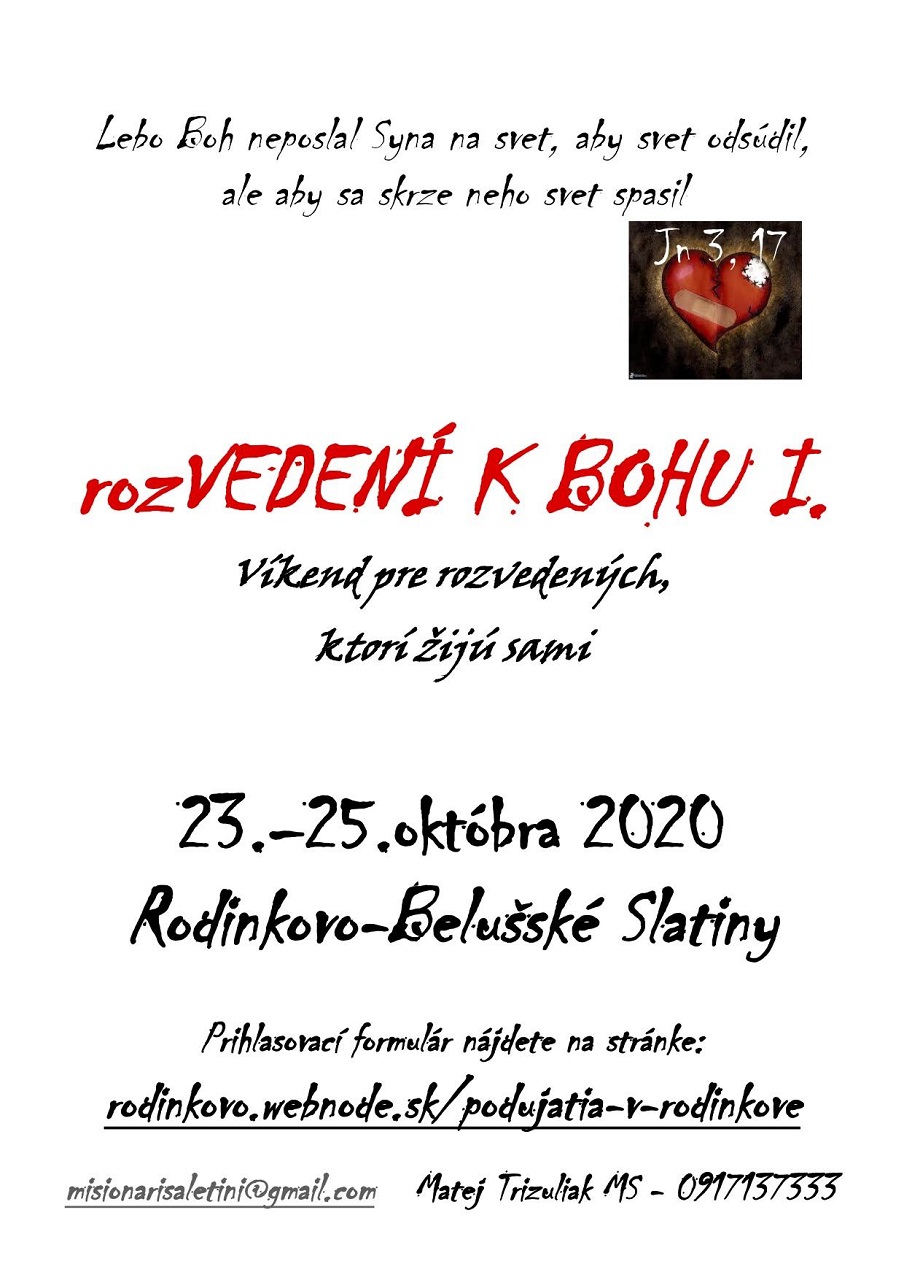 Misionári saletíni pozývajú na duchovnú obnovu a púť pre rozvedených
