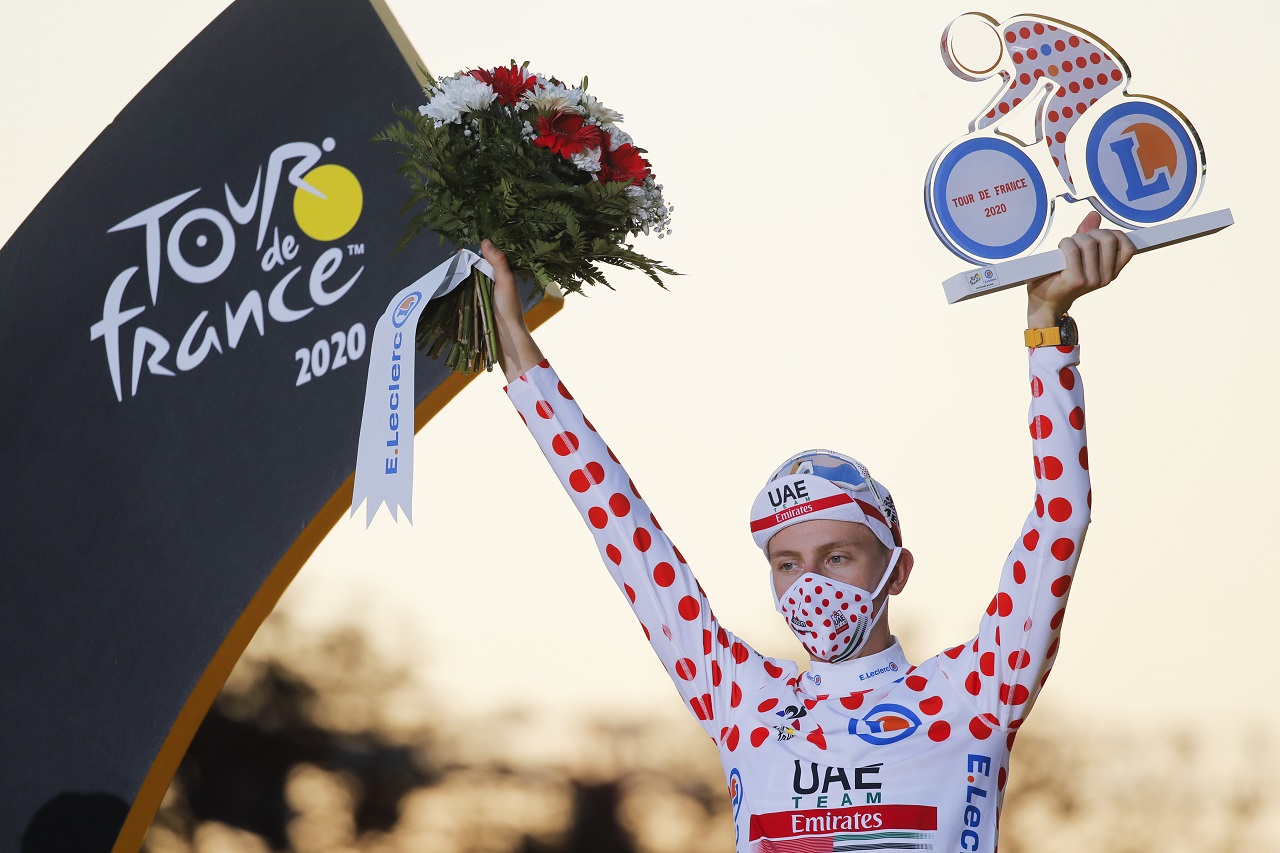 21. etapa pretekov TdF Tadej Pogaèar bodkovaný dres vrchár