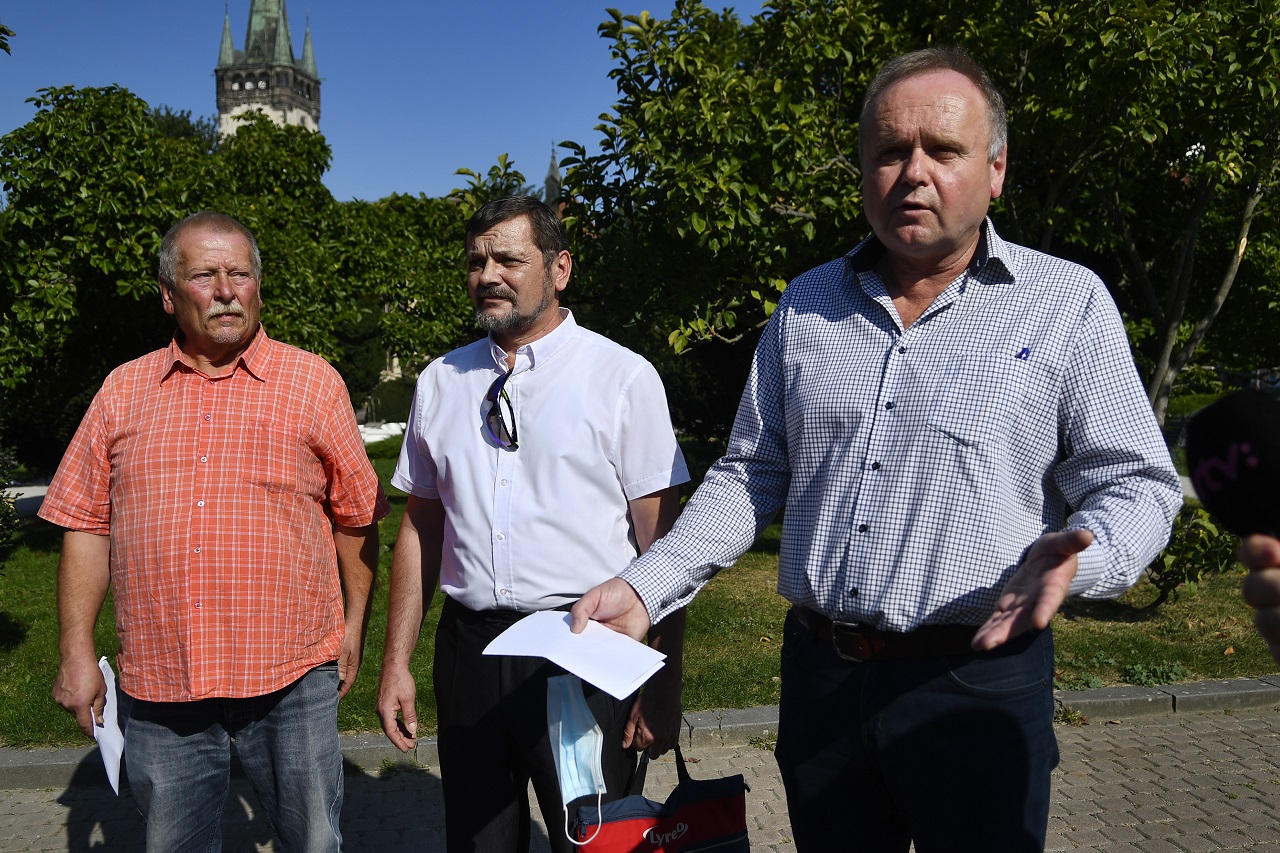 protest OZ KOVO v centre mesta Prešov