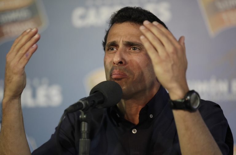 opozičný venezuelský líder Henrique Capriles tlaèová konferencia