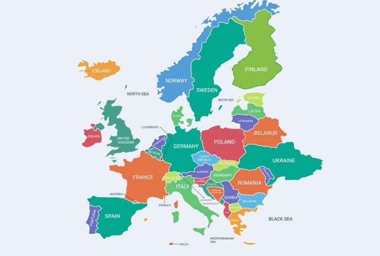 mapa európy