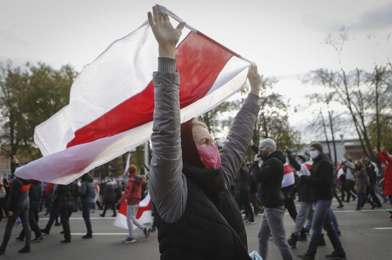 protesty v Minsku
