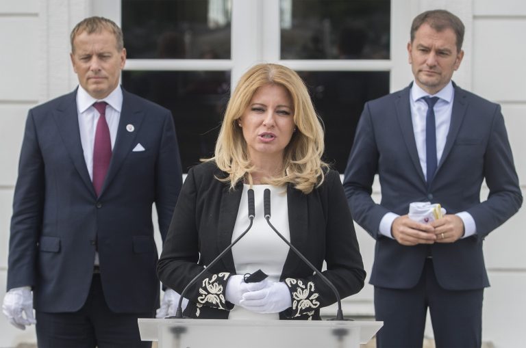Zuzana Čaputová predseda parlamentu Boris Kollár predseda vlády Igor Matovič