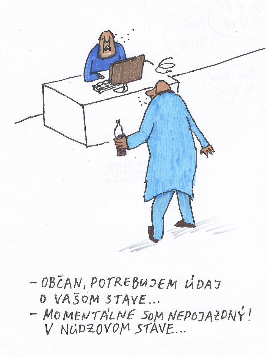 Karikatúra Andreja Mišanka