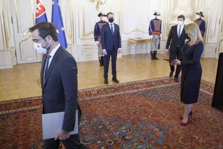 Marek Krajčí a prezidentka SR Zuzana Čaputová