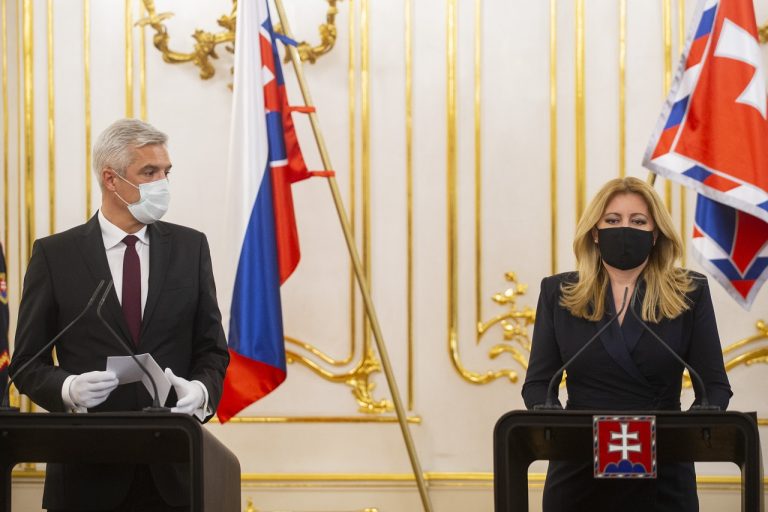 Prezidentka SR Zuzana Čaputová, minister zahraničných vecí a európskych záležitostí SR Ivan Korčok