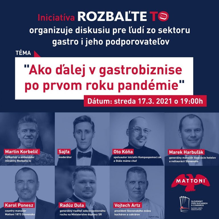 Pozvánka na online diskusiu: Ako ďalej v gastrobiznise po prvom roku pandémie