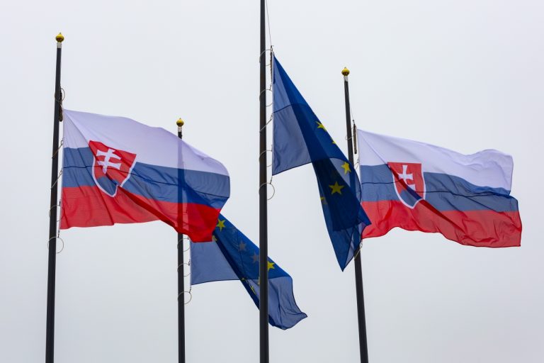 Vlajky EÚ a SR