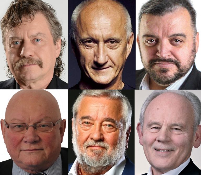 Ján Keller, Jozef Banáš, Eduard Chmelár, Marián Tkáč, Benjamin Kuras a Jozef Mikloško