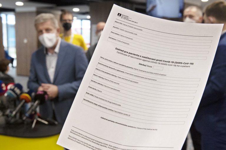 očkovací certifikát