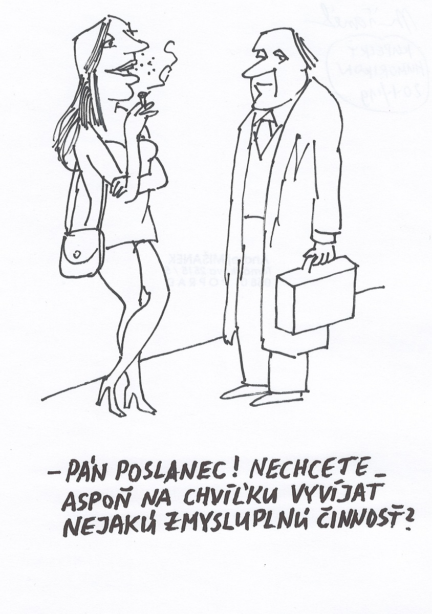 Karikatúra Andreja Mišanka