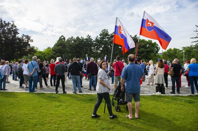 Protest proti vláde Igora Matoviča