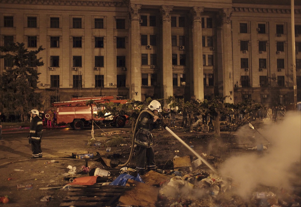 Odesa, požiar, masaker