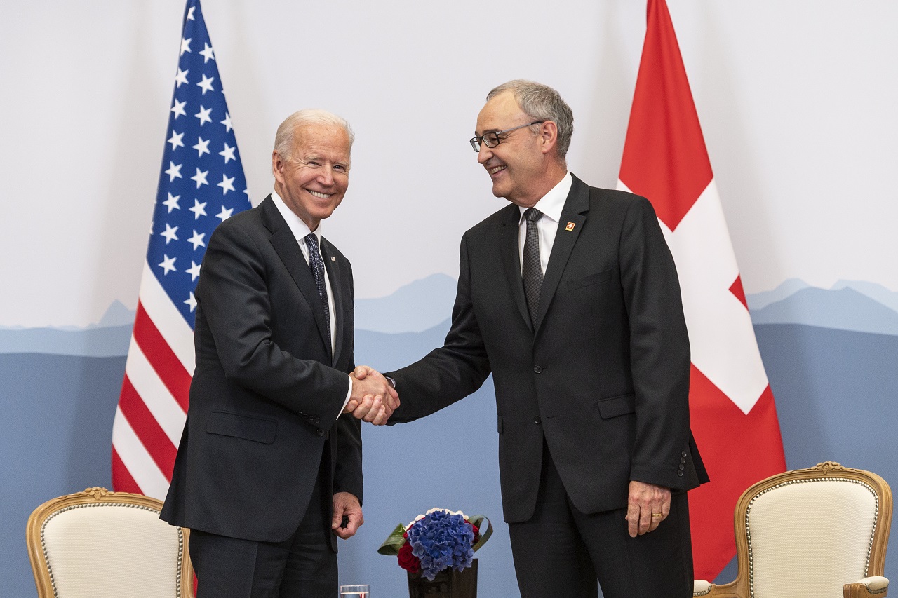 Joe Biden a Guy Parmelin