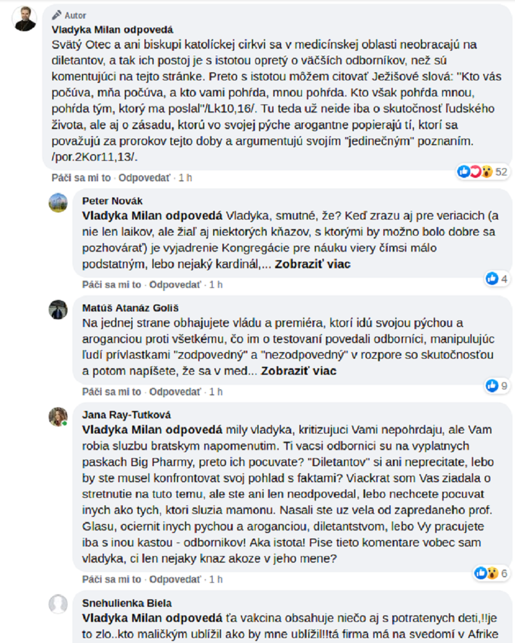 Diskusia s biskupom Chauturom
