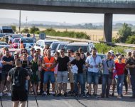 Protest pendlerov na hraničnom priechode v Bratislave