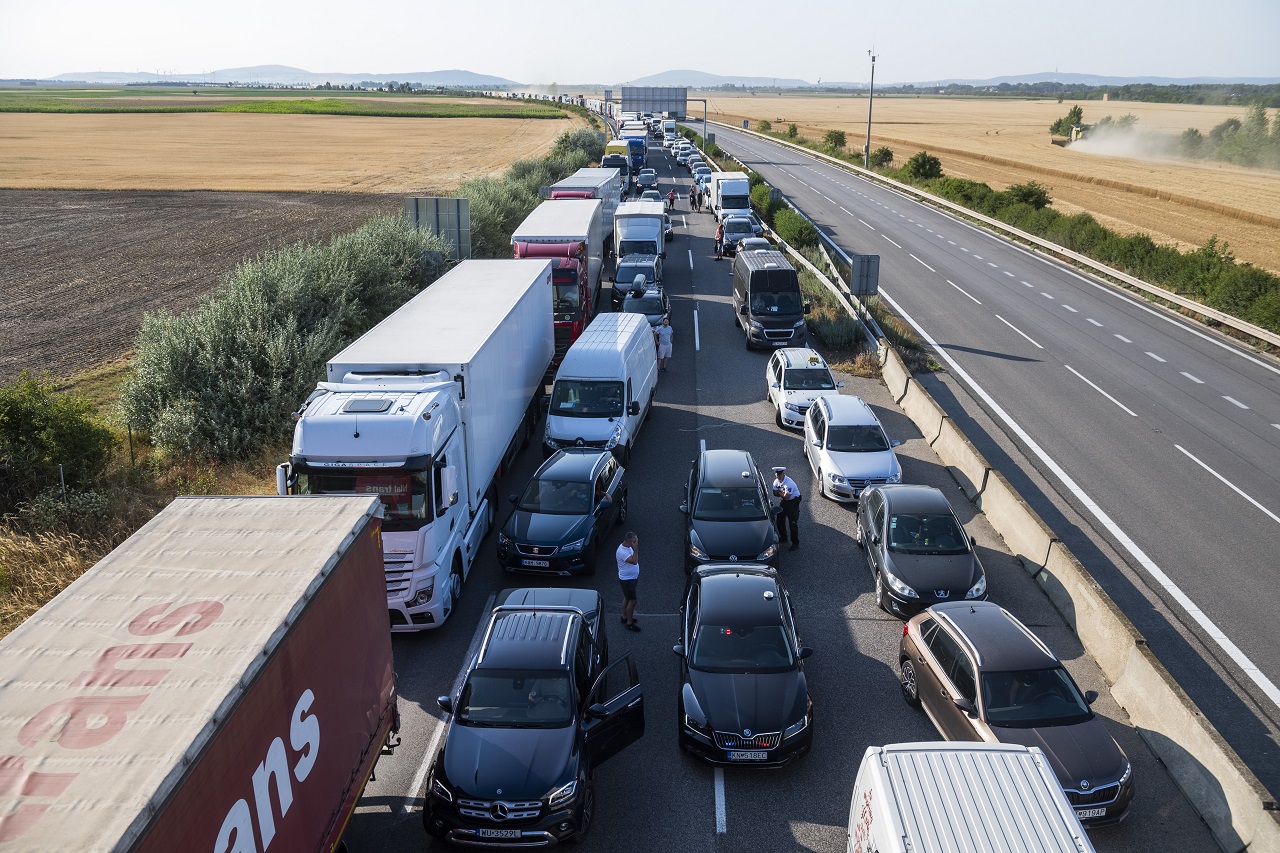 Protest pendlerov na hraničnom priechode v Bratislave