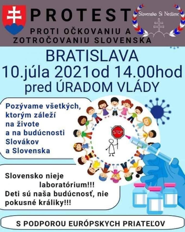 protest proti nátlakovému očkovaniu