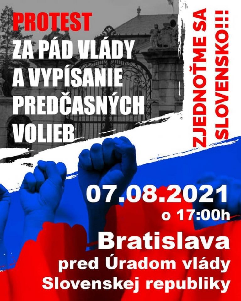 protest za pád vlády