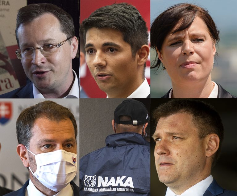 Na snímke Juraj Draxler, Erika Kaliňík, Veronika Remišová, Igor Matovič a Tomáš Taraba