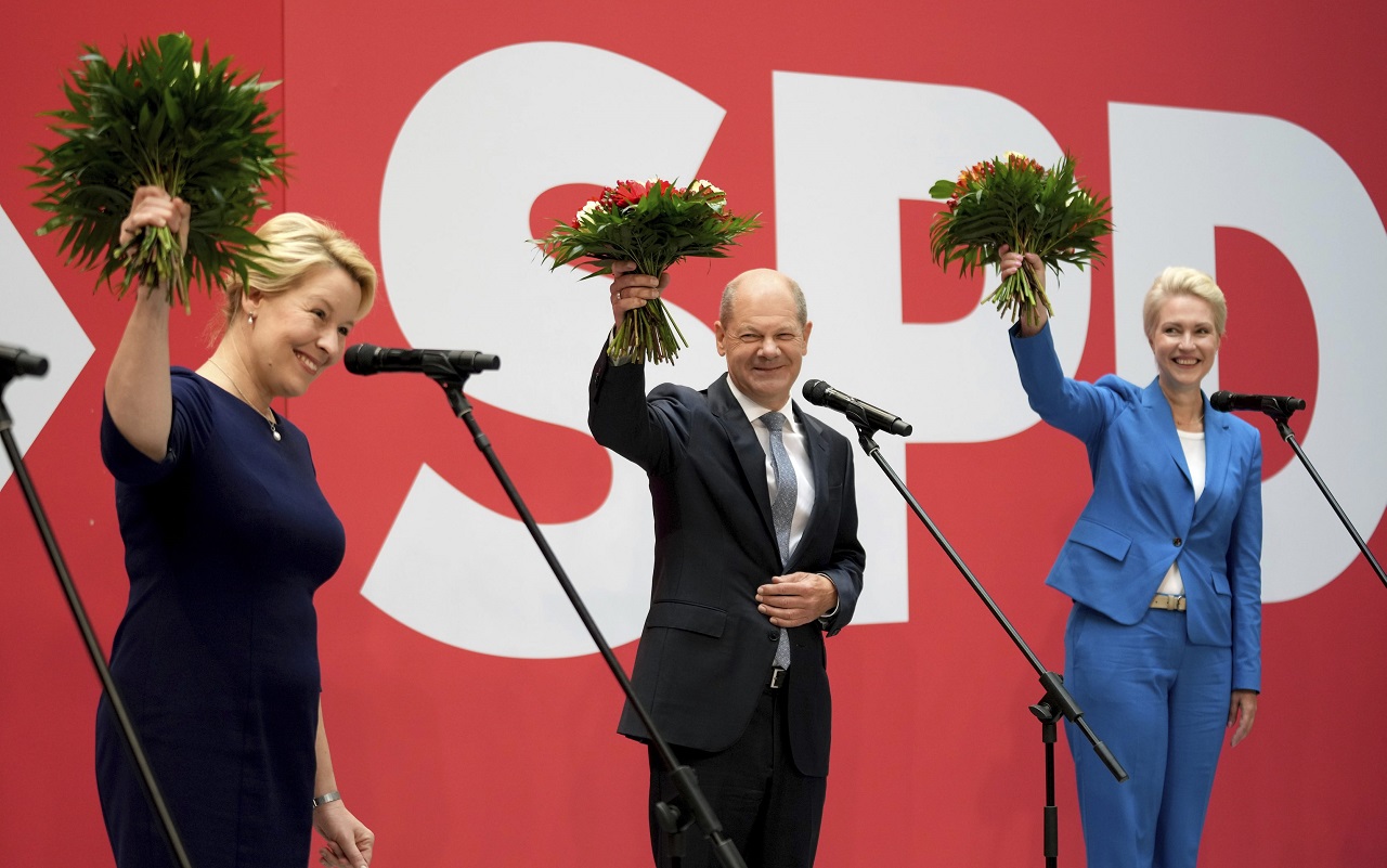 Franziska Giffeyov Olaf Scholz Manuela Schwesigová