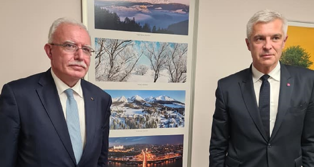 Ivan Korčok a palestínsky minister zahraničných vecí Rijád Málikí