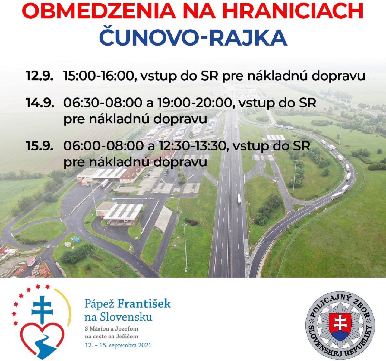 Dopravné obmedzenia na hraniciach Čunovo-Rajka