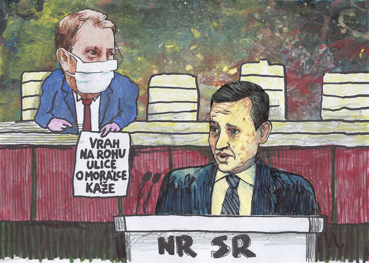 Karikatúra Andreja Mišanka