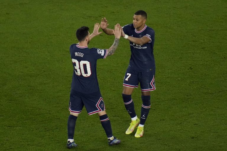 Lionel Messi a Kylian Mbappe