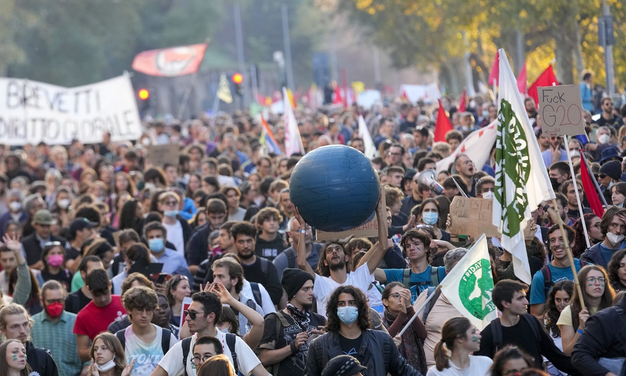 Taliansko G20 samit lídri protesty