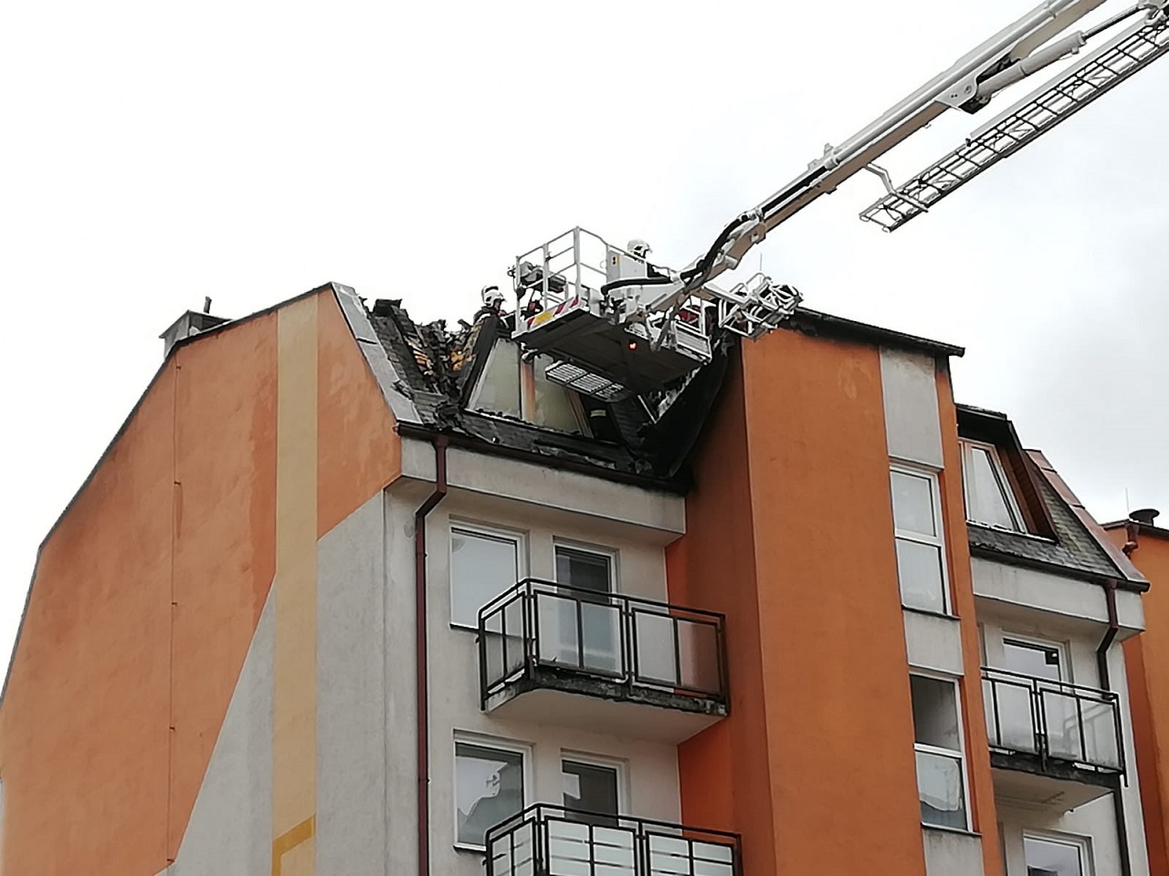 Požiar bytového domu v Žiline