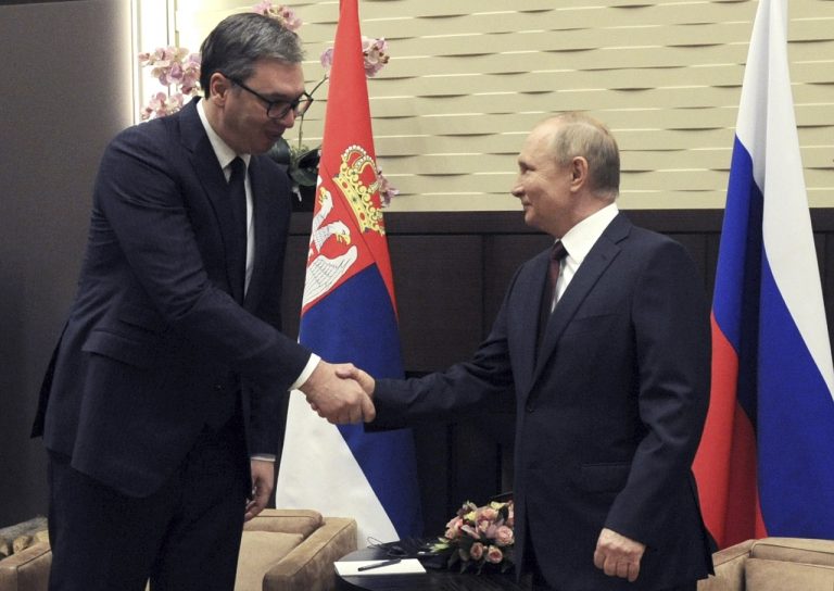 Vladimir Putin a Aleksandar Vučič