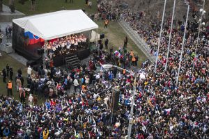 Návrat bronzových slovenských hokejových reprezentantov na Slovensko