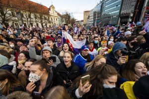 Návrat bronzových slovenských hokejových reprezentantov na Slovensko