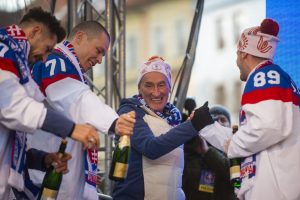 Návrat bronzových slovenských hokejových reprezentantov na Slovensko