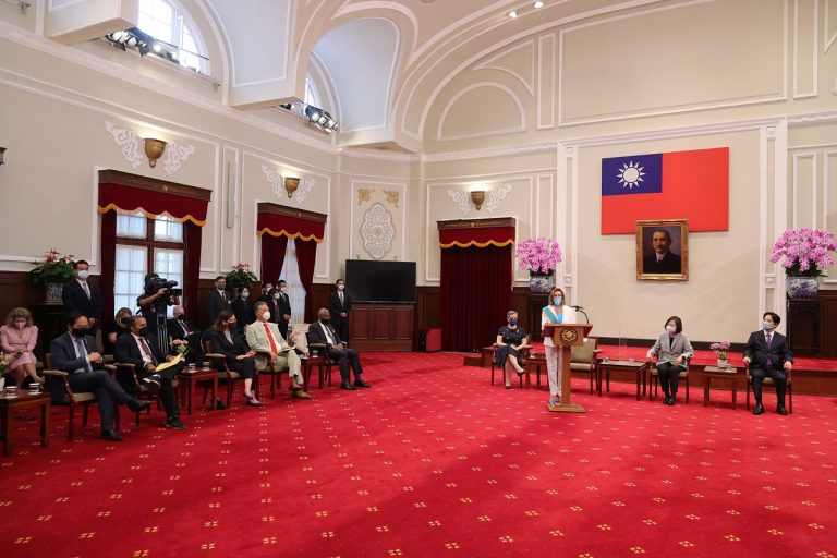 Nancy Pelosiová taiwanská prezidentka Cchaj Jing-wen