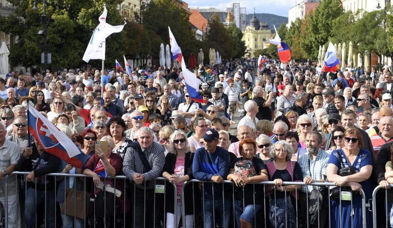 Košice Smer-SD protestné zhromaždenie