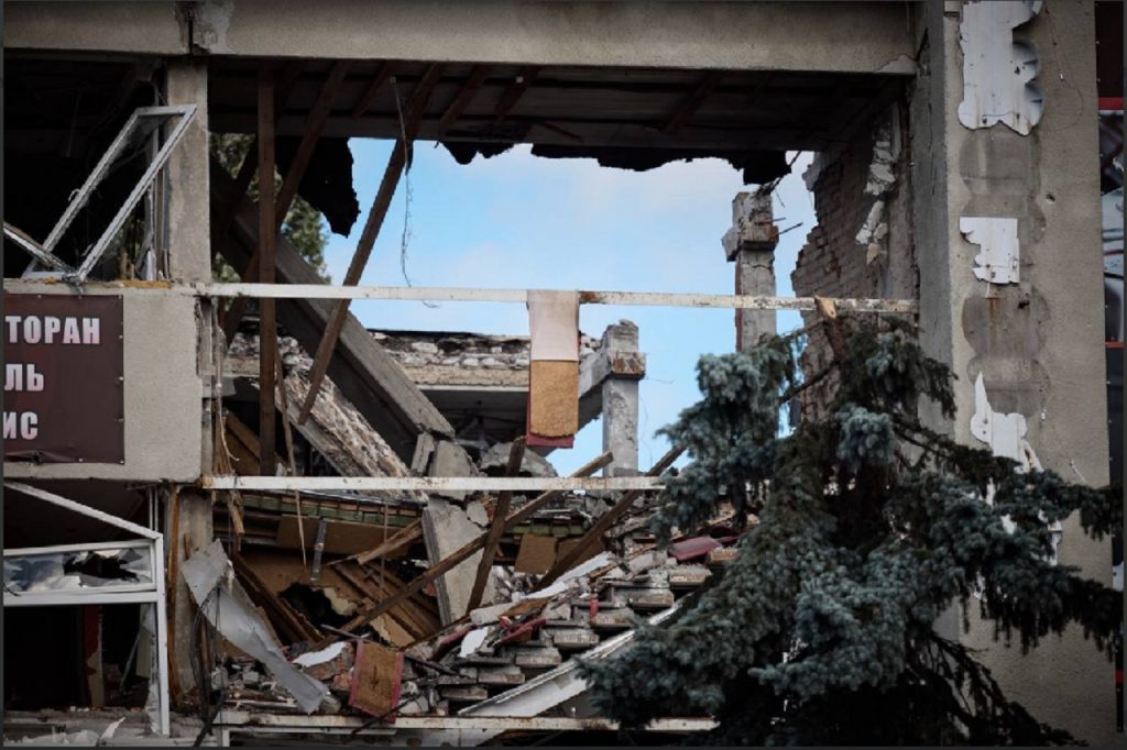 fotografia z Kupjanska, ktorý oslobodili ukrajinské jednotky