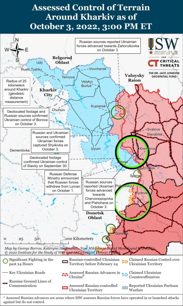 Americký Inštitút pre štúdium vojny - zhrnutie z rána 4. októbra