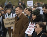 Protest Lekárskeho odborového združenia - Zachráňme zdravotníctvo