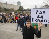 Protest Lekárskeho odborového združenia - Zachráňme zdravotníctvo